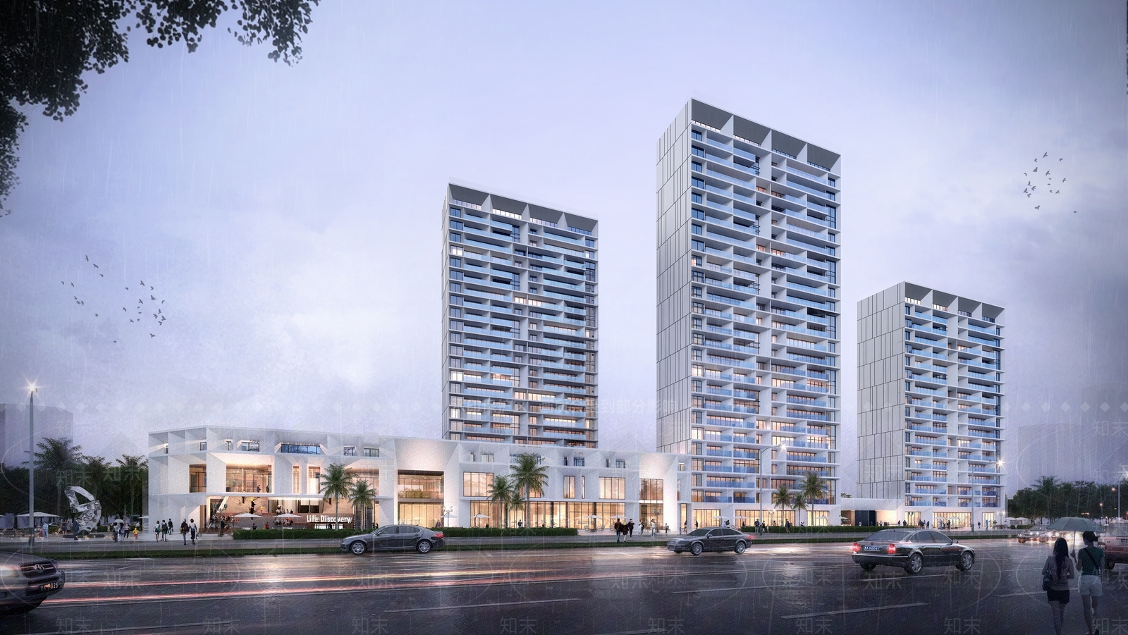 现代商业住宅楼SU模型下载【ID:1139715310】