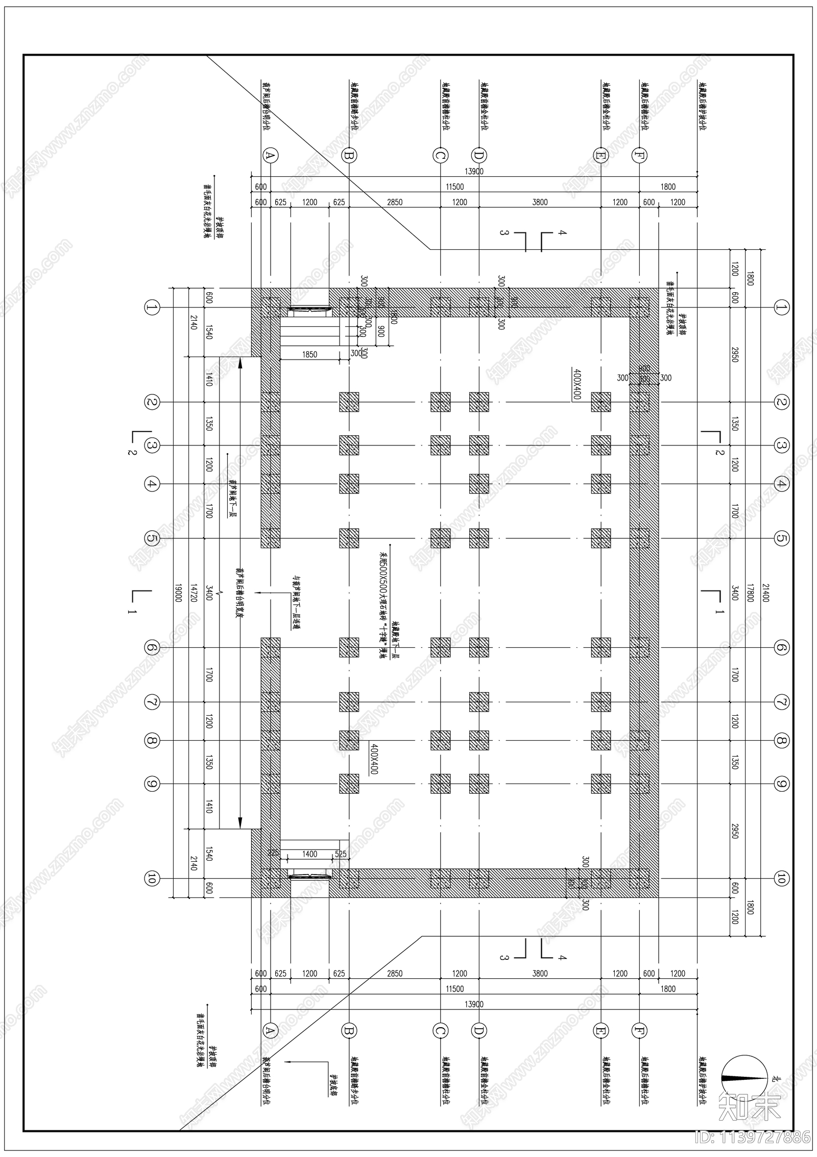 二层木结构重檐歇山建筑cad施工图下载【ID:1139727886】