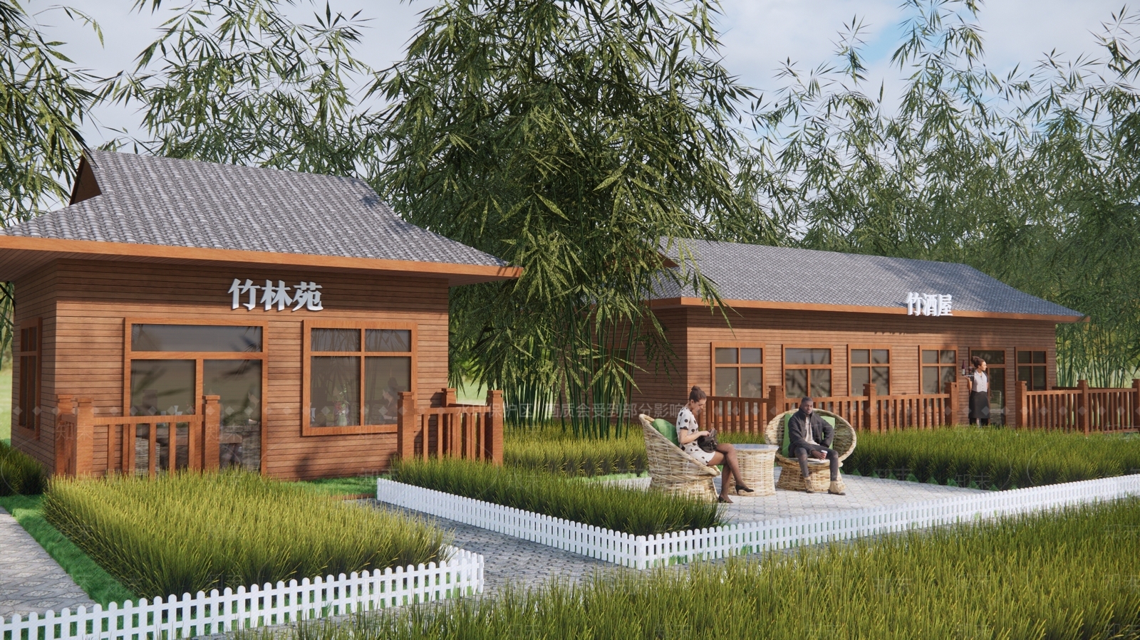 中式木屋SU模型下载【ID:1139732589】
