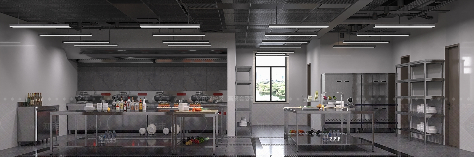 现代餐饮后厨SU模型下载【ID:1139735545】