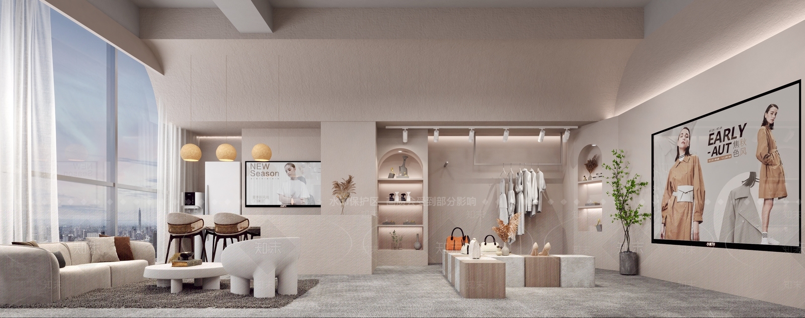 现代服装鞋店3D模型下载【ID:1139735508】