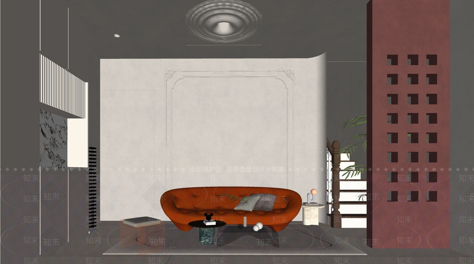 法式休息区SU模型下载【ID:1139738830】
