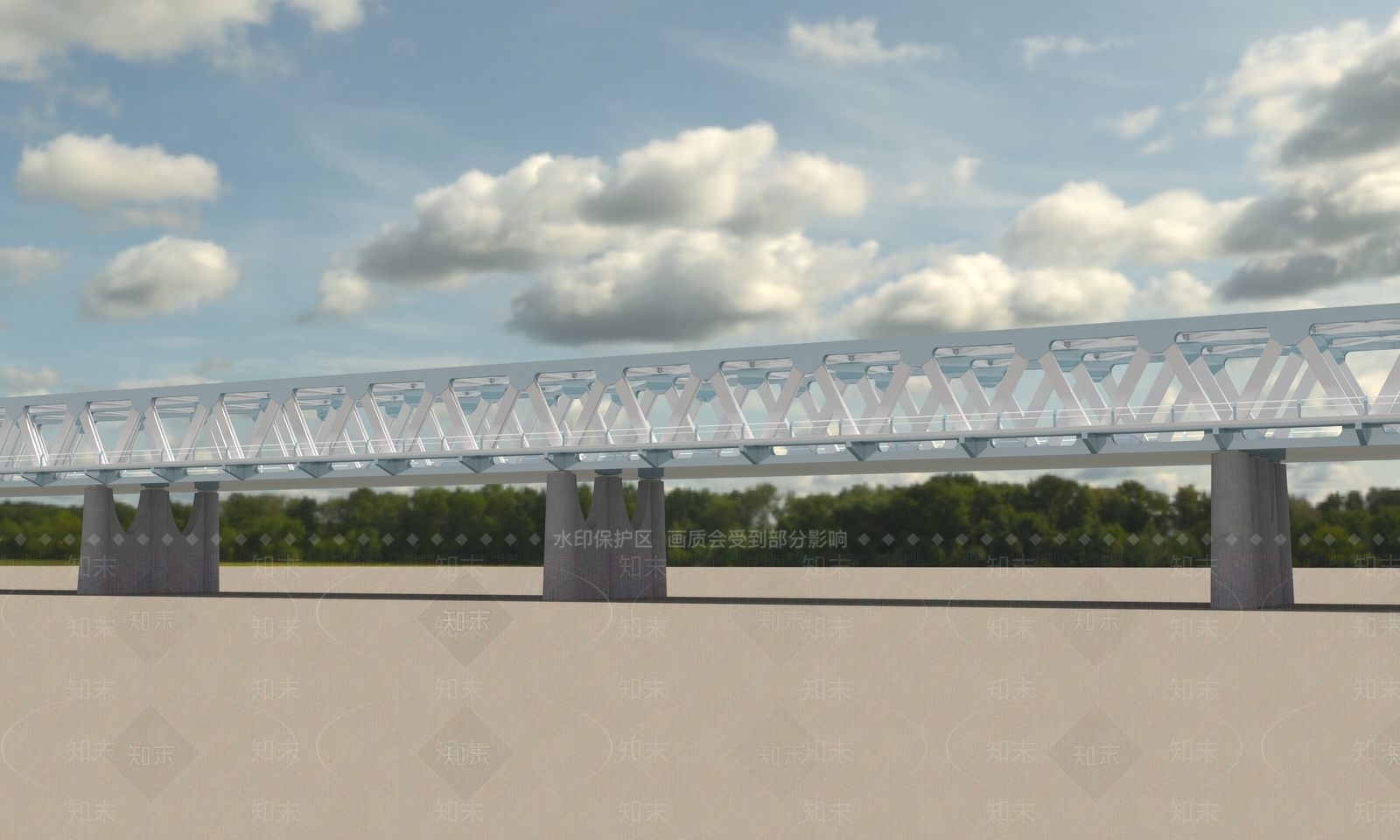 现代桥3D模型下载【ID:1139741448】