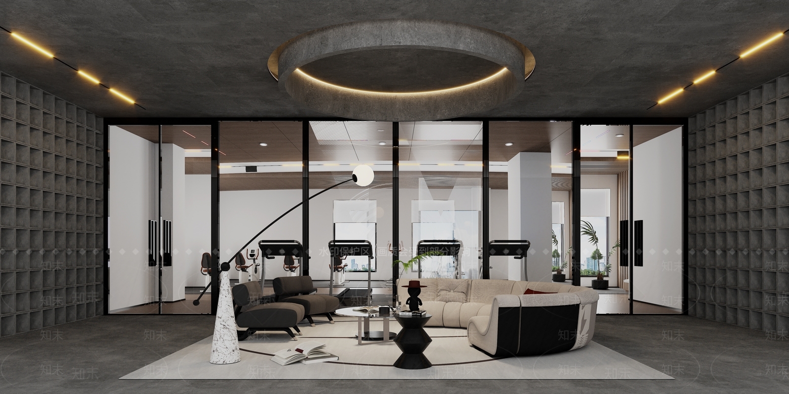 现代健身房3D模型下载【ID:1139742133】
