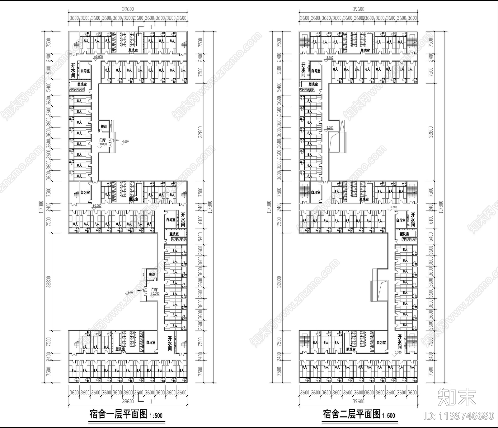 学生食堂宿舍建筑施工图施工图下载【ID:1139746680】