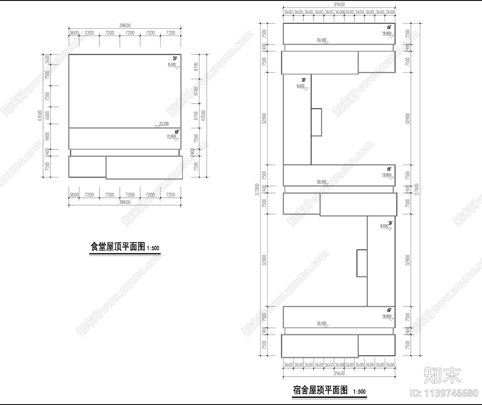 学生食堂宿舍建筑施工图施工图下载【ID:1139746680】