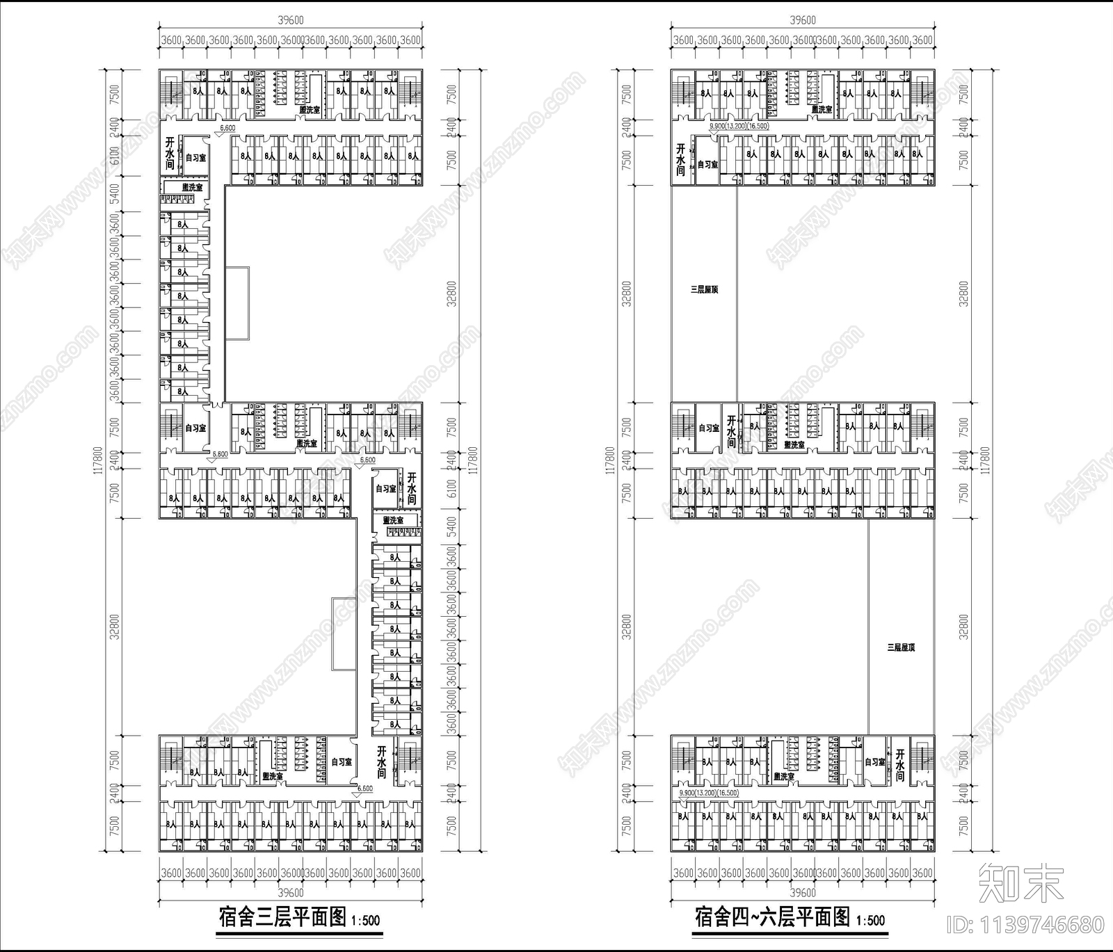 学生食堂宿舍建筑施工图施工图下载【ID:1139746680】