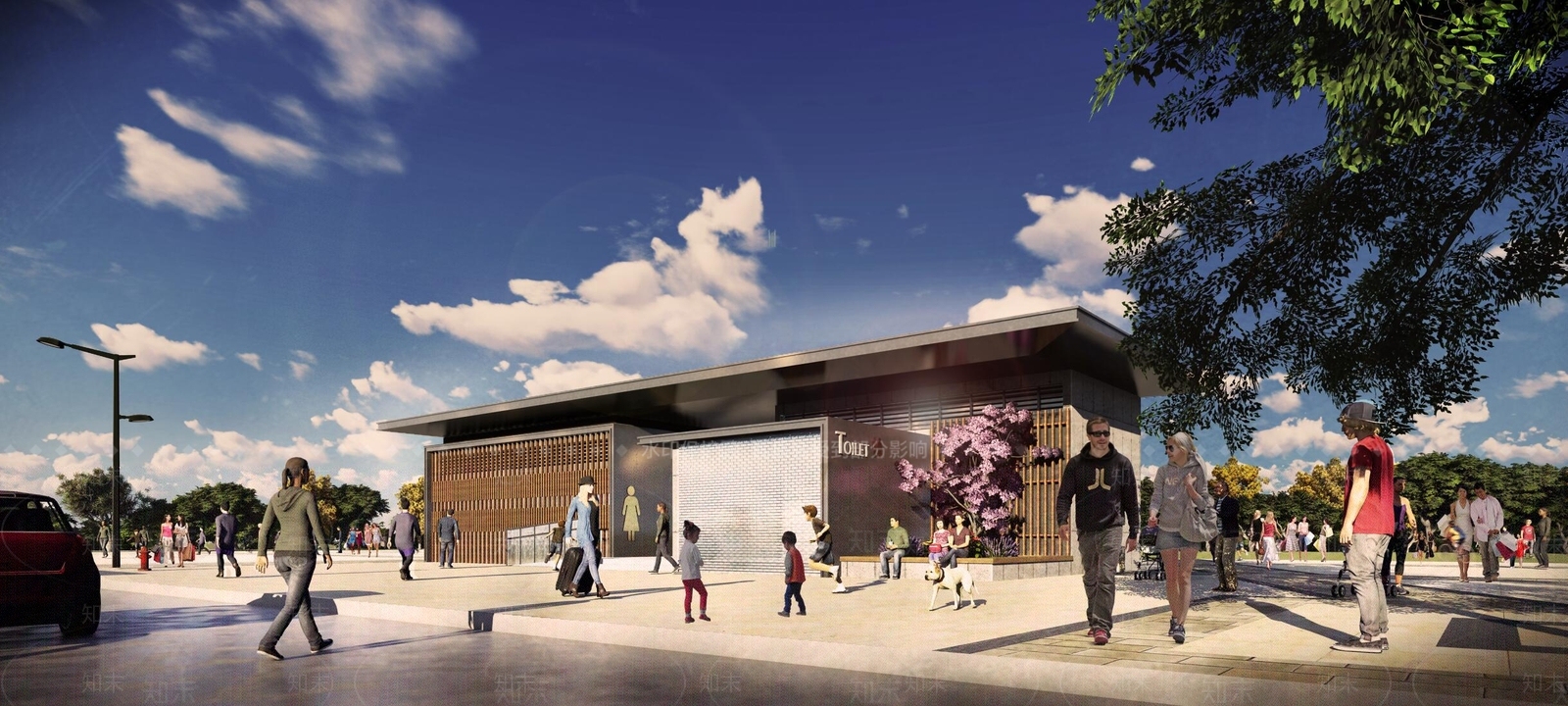 现代公共厕所设计SU模型下载【ID:1139749593】