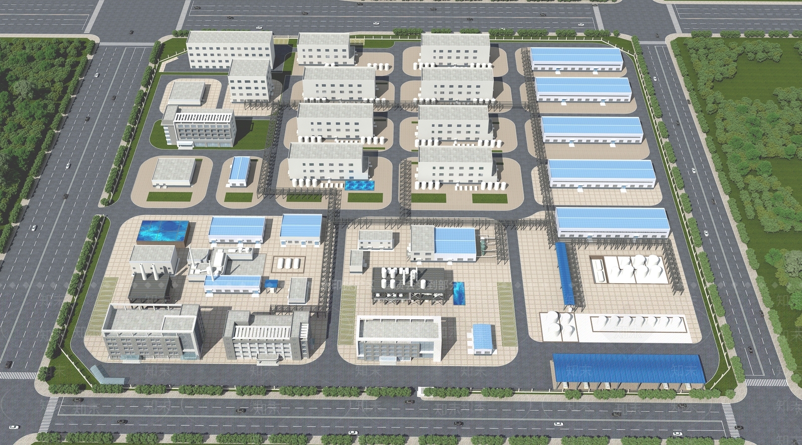 现代工业厂房3D模型下载【ID:1139751926】