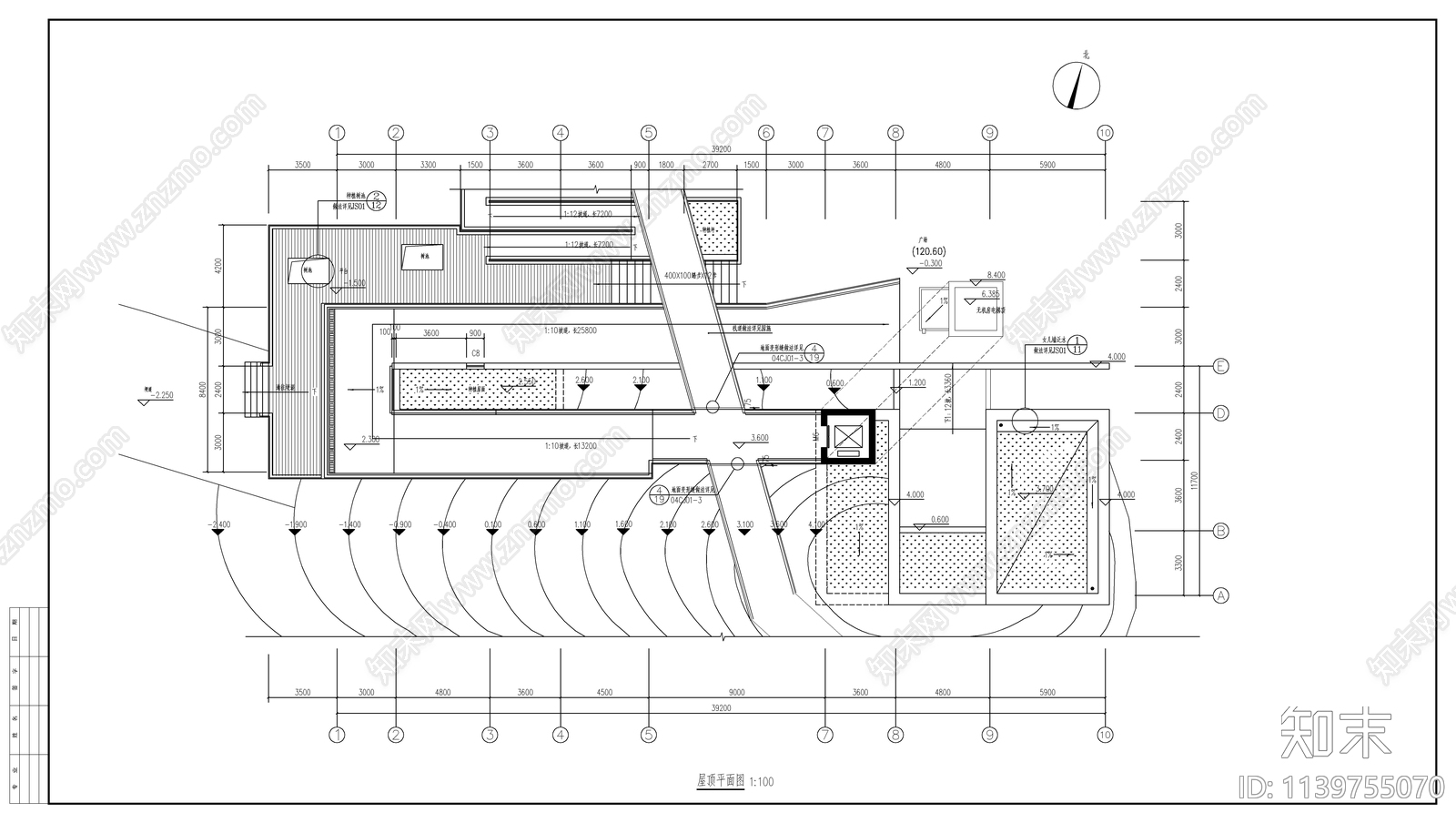 公园管理用房建筑cad施工图下载【ID:1139755070】