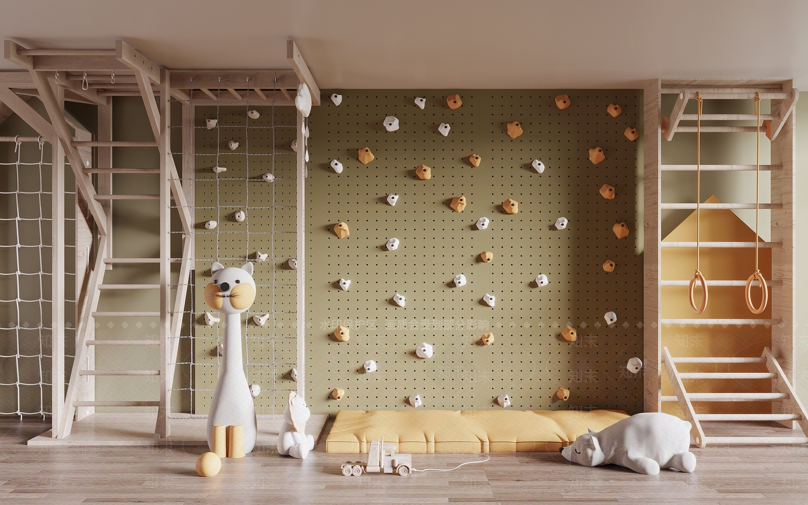 儿童攀岩墙3D模型下载【ID:1139755983】