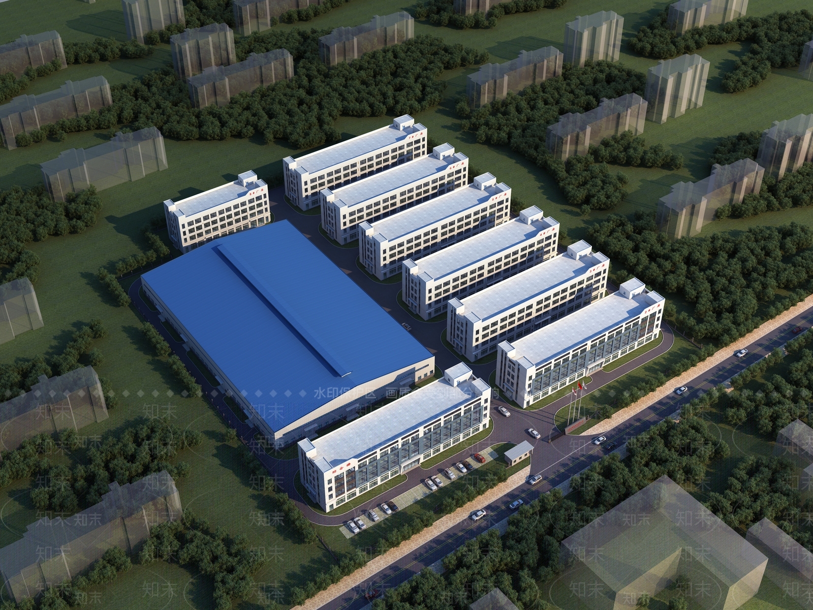 现代工业厂房3D模型下载【ID:1139758502】
