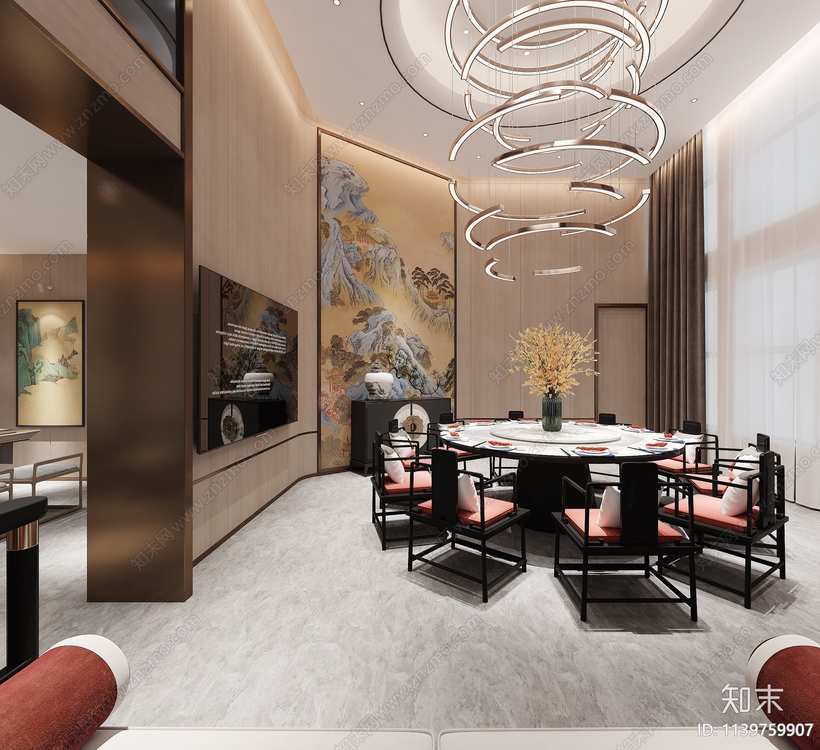 小会所室内装饰cad施工图下载【ID:1139759907】