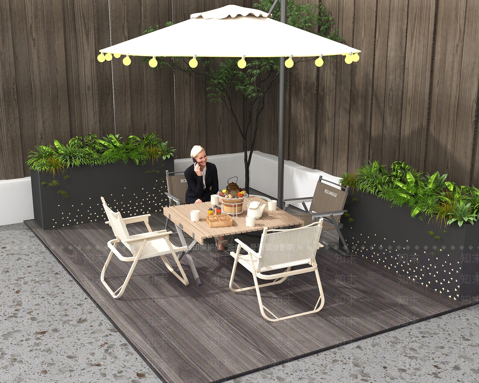 现代户外座椅组合3D模型下载【ID:1139767662】