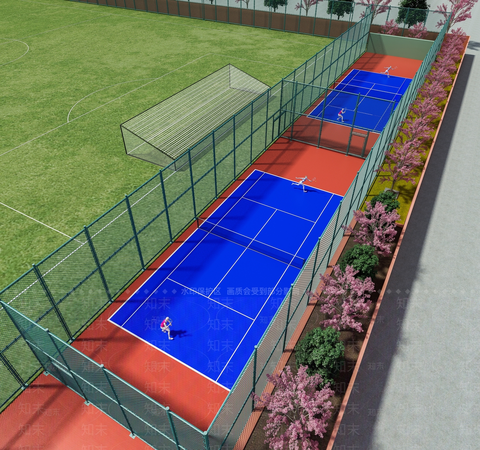 现代学校网球体育场3D模型下载【ID:1139768198】
