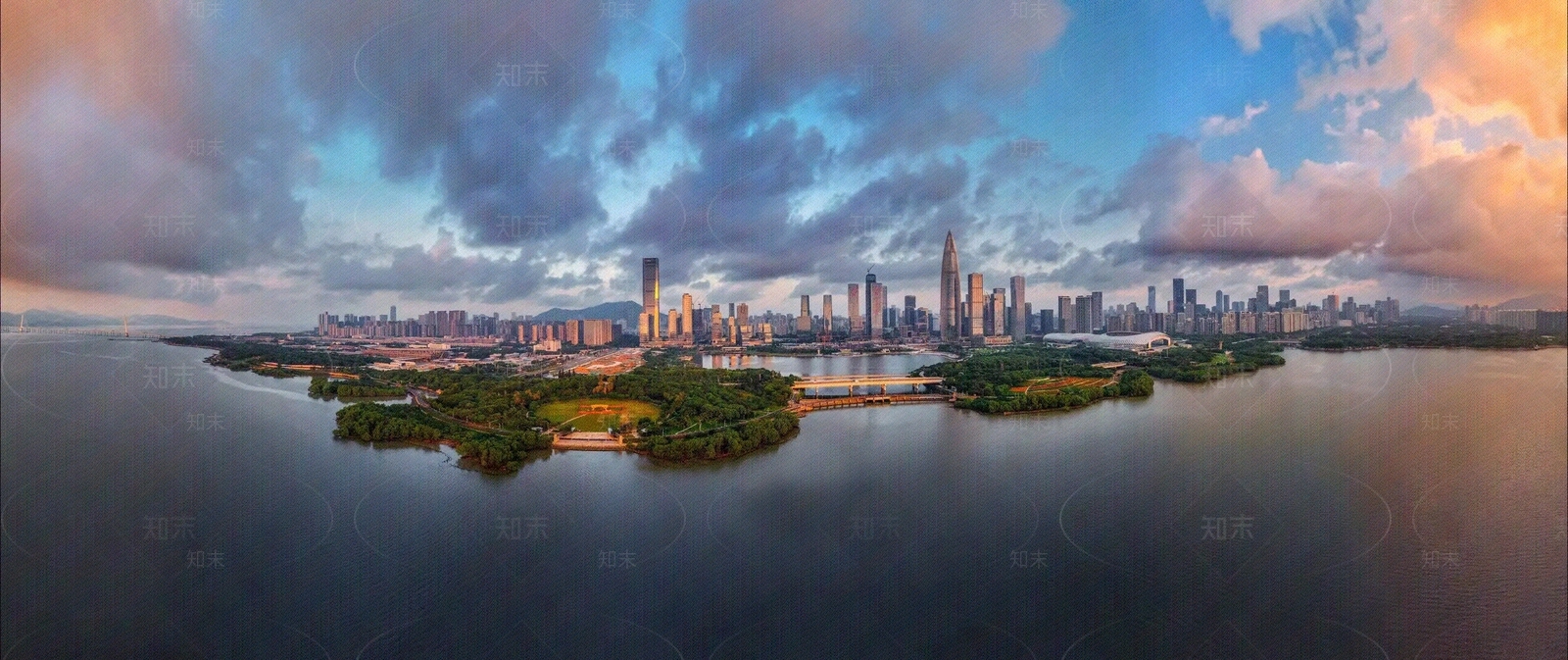 深圳湾城市海边风景贴图下载【ID:1139773491】