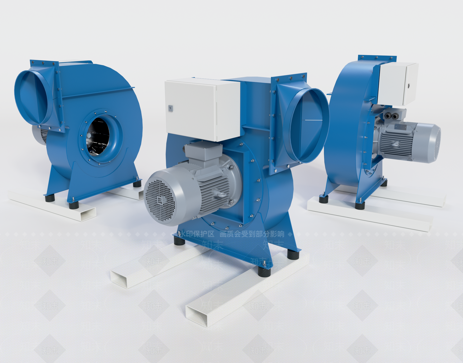 工业鼓风机3D模型下载【ID:1139775387】