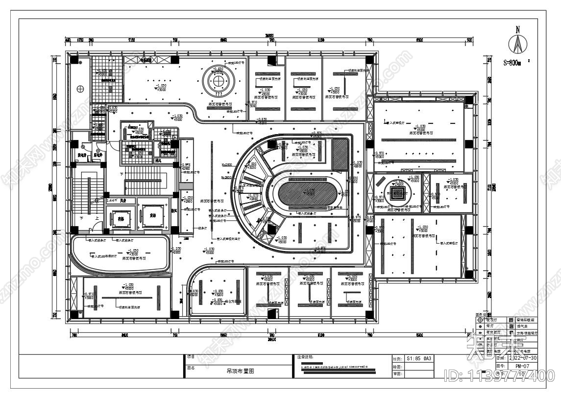 办公室效果图cad施工图下载【ID:1139777400】