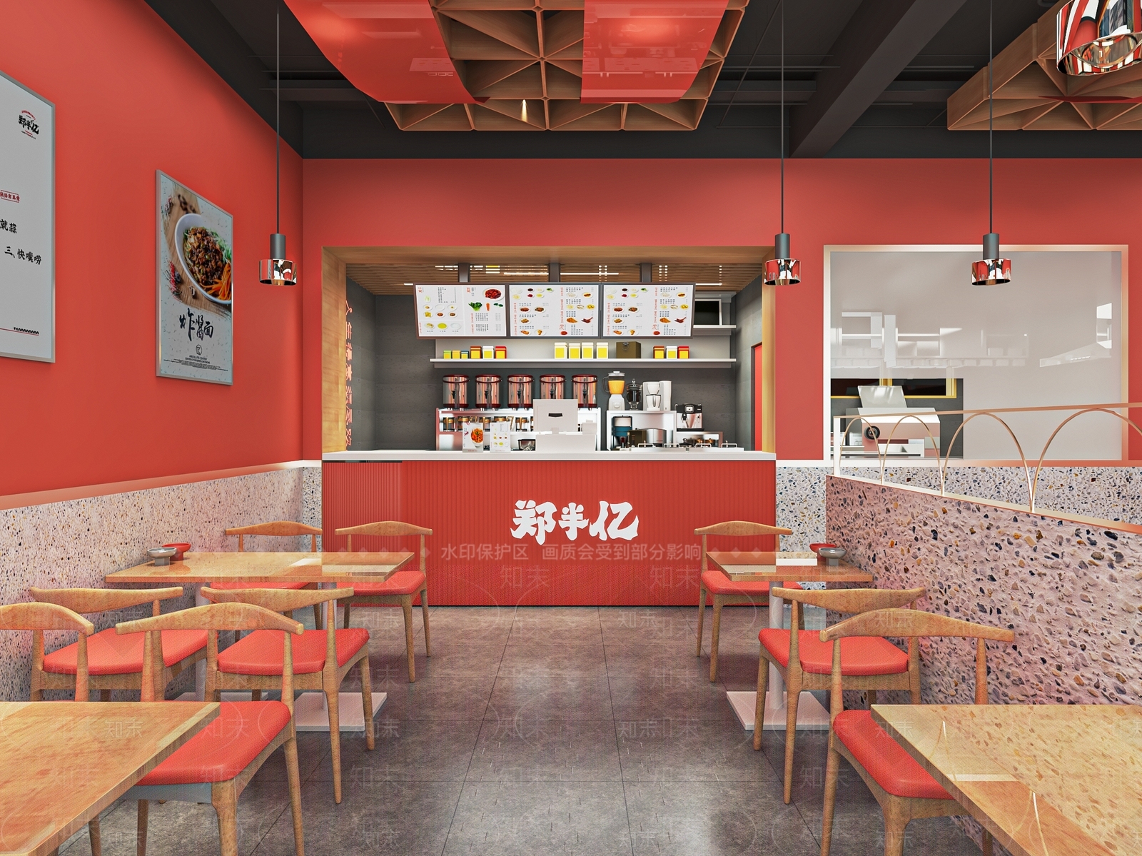 现代粉面店SU模型下载【ID:1139778083】