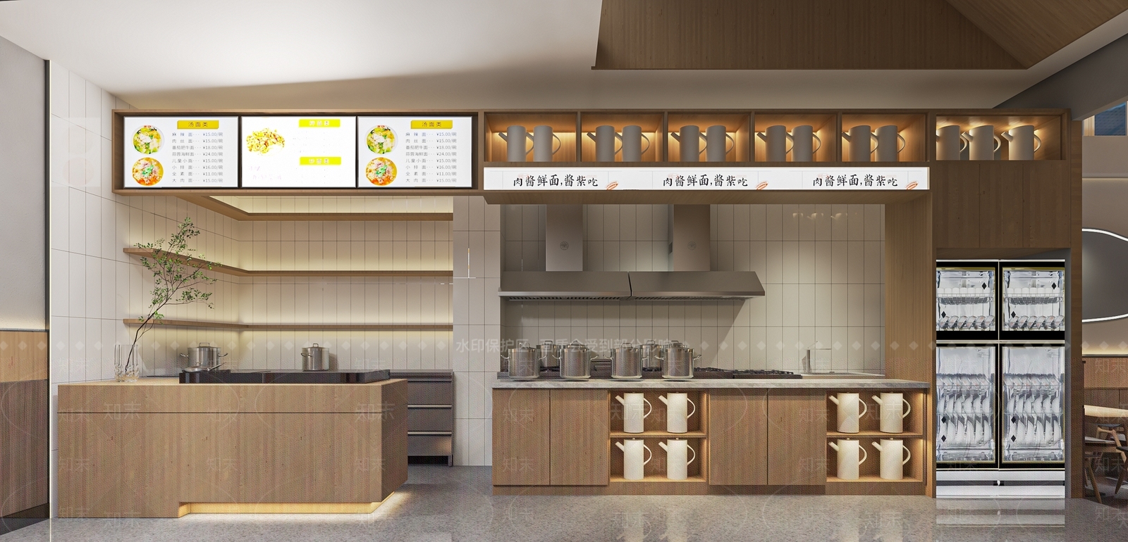 现代粉面店SU模型下载【ID:1139778392】