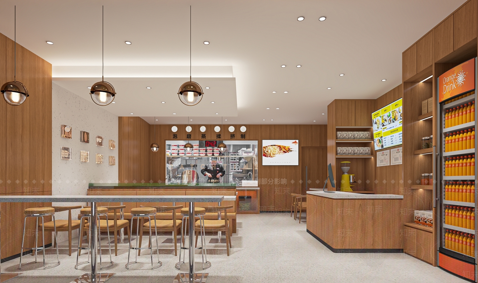 现代快餐店SU模型下载【ID:1139778424】