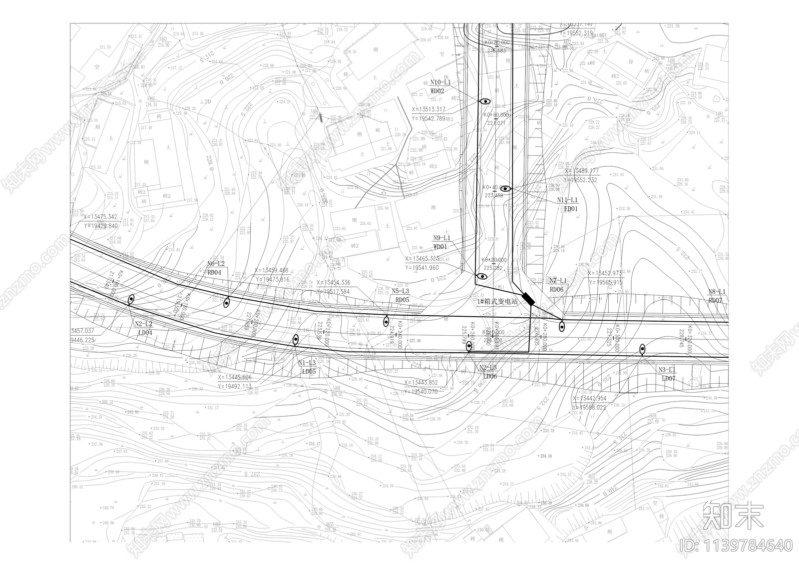 白沙片区大旗山棚户区市政道路工程cad施工图下载【ID:1139784640】