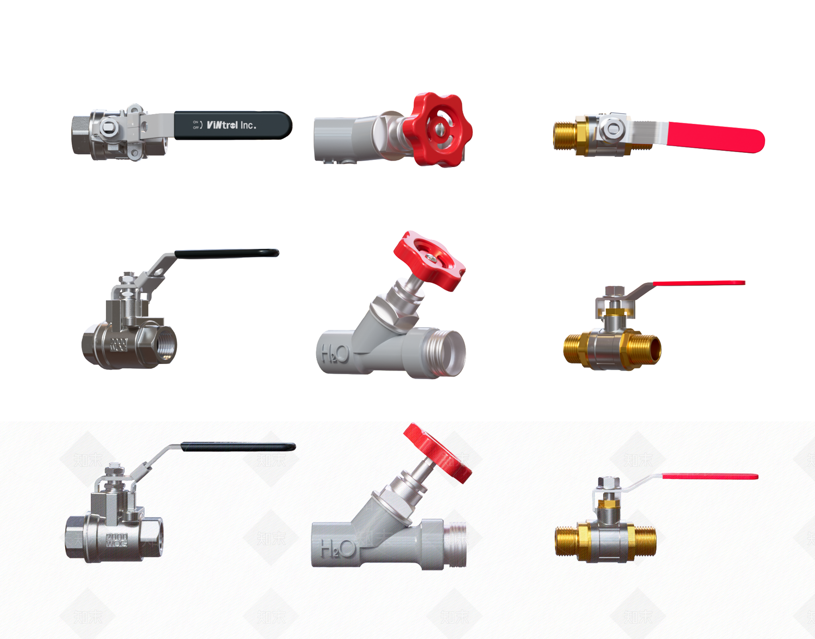 现代阀门管道零件SU模型下载【ID:1139786632】