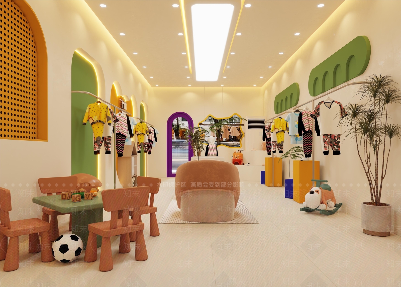 现代童装店3D模型下载【ID:1139788259】