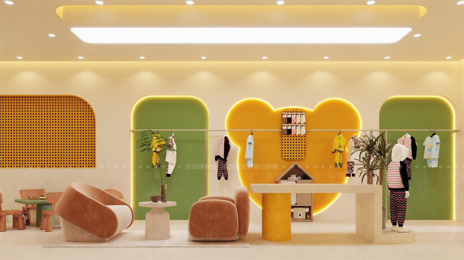 现代童装店3D模型下载【ID:1139788259】