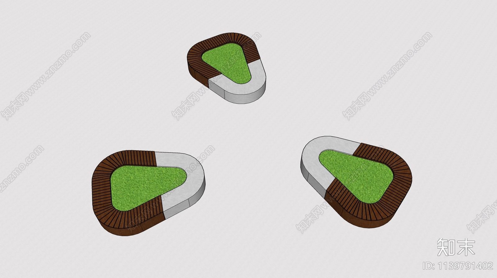 现代树池景观座椅SU模型下载【ID:1139791402】