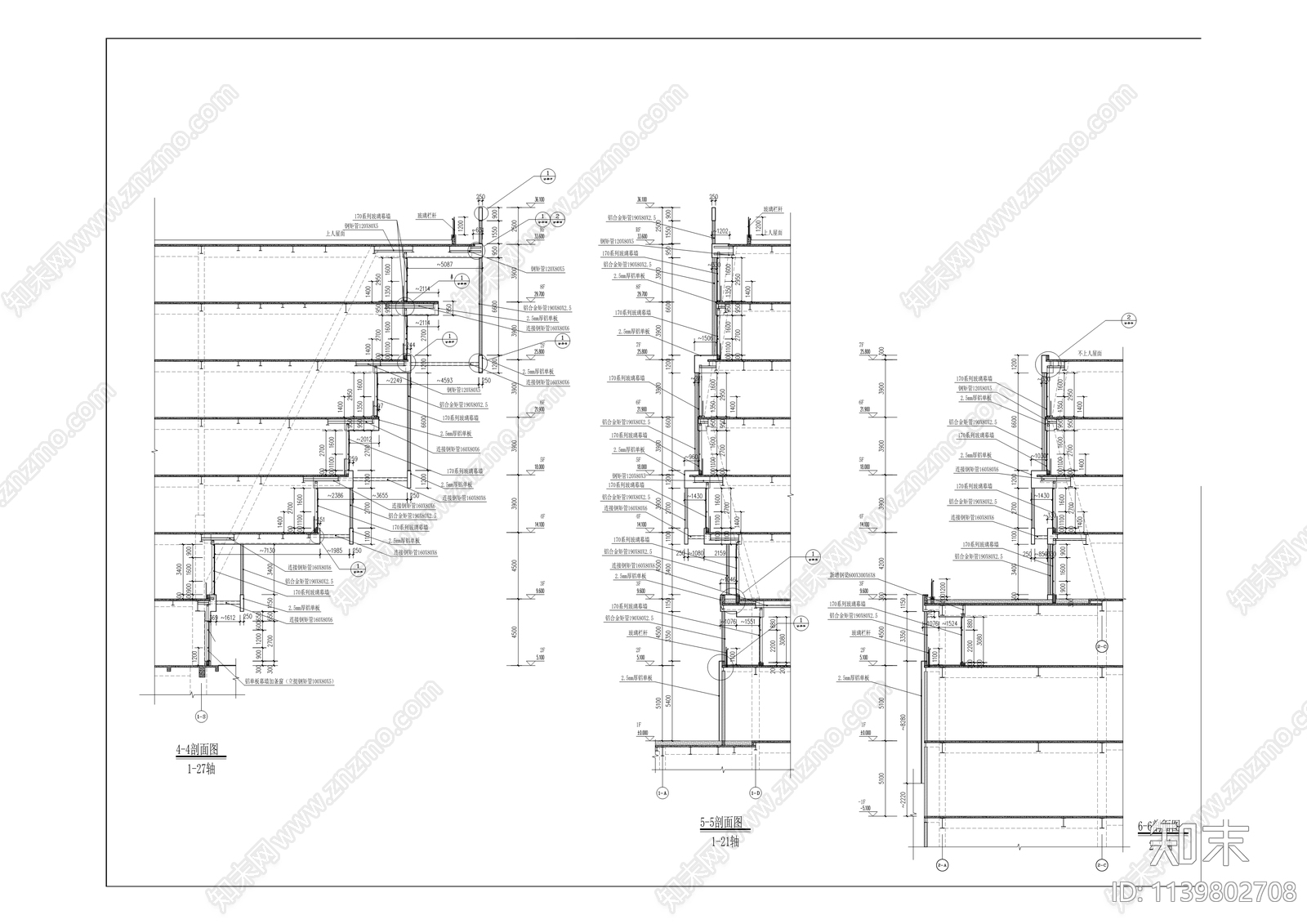 星际未来城一期项目幕墙工程cad施工图下载【ID:1139802708】