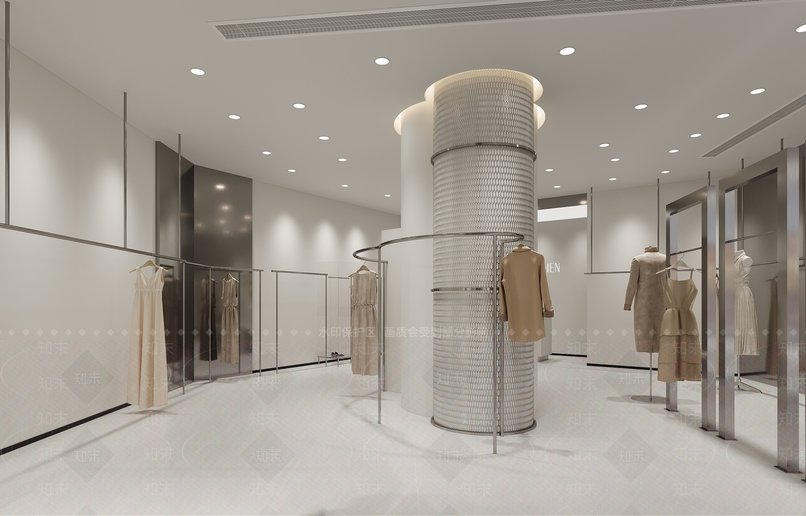 侘寂服装鞋店3D模型下载【ID:1150560354】