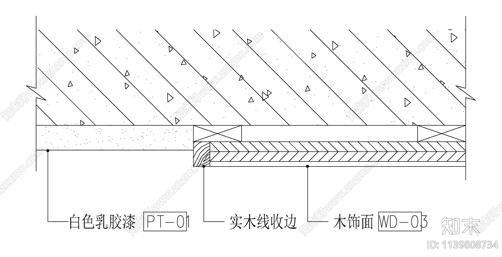 不同材料碰口大样cad施工图下载【ID:1139808734】