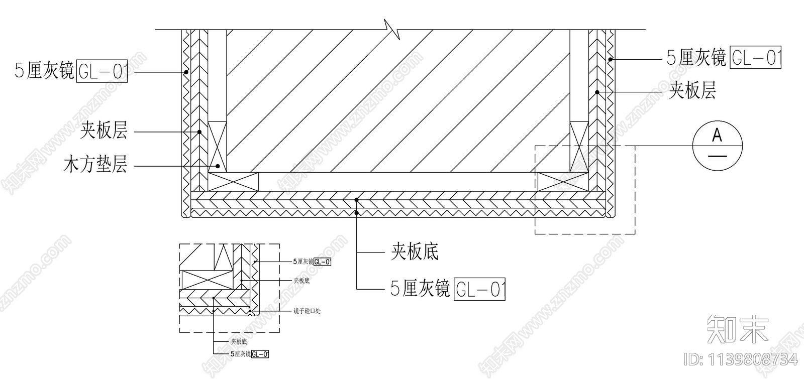 不同材料碰口大样cad施工图下载【ID:1139808734】