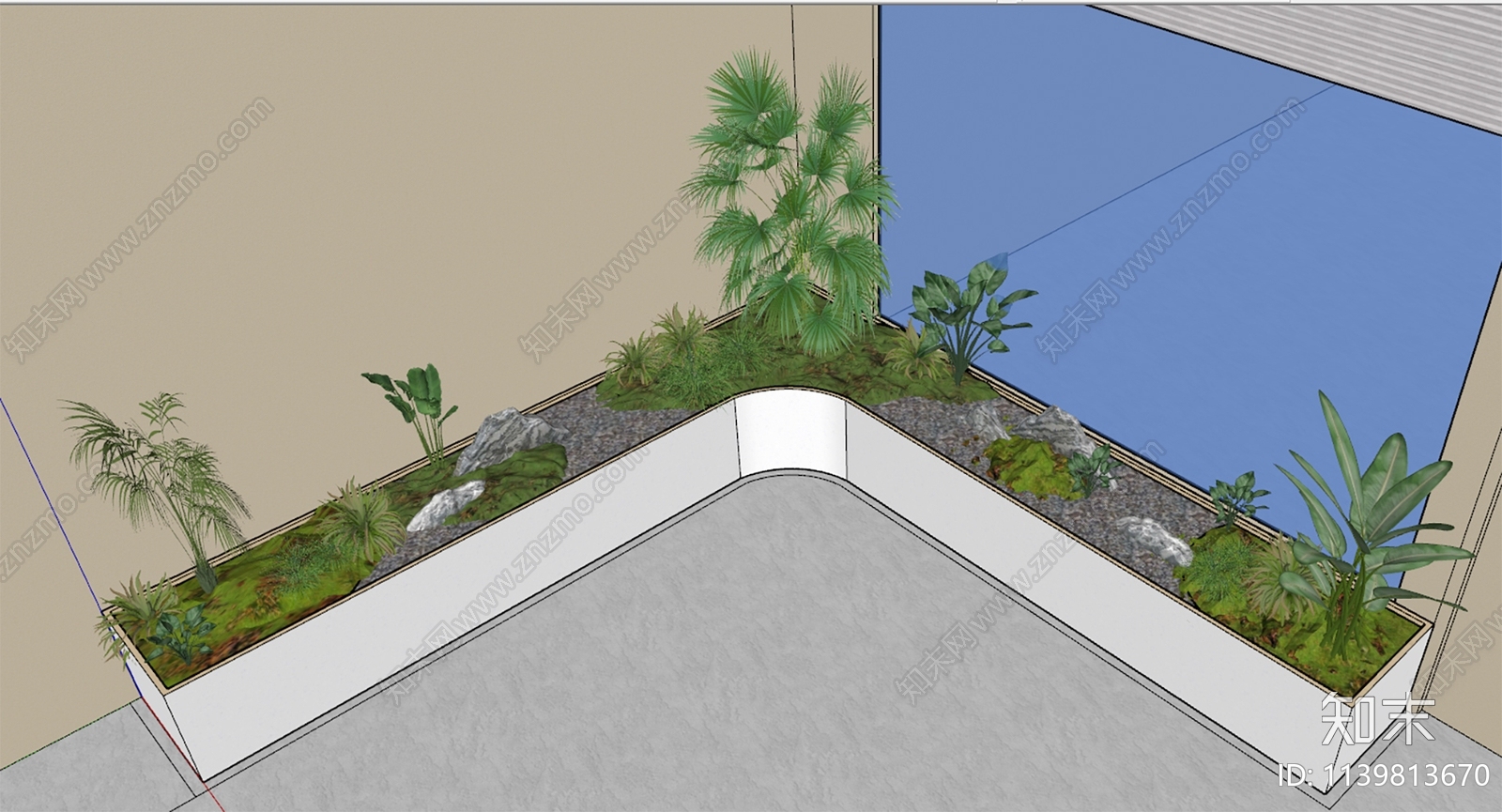 室内绿植微景观SU模型下载【ID:1139813670】