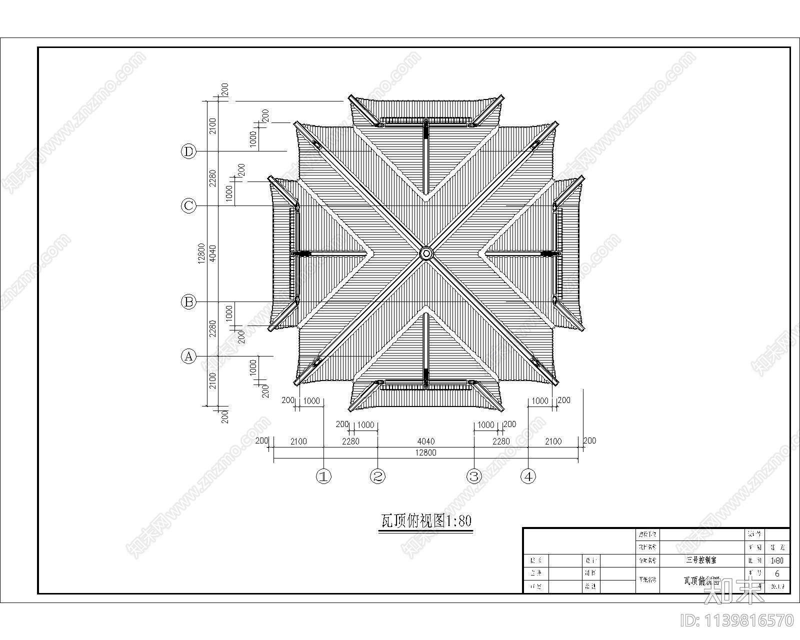 一层古建筑cad施工图下载【ID:1139816570】