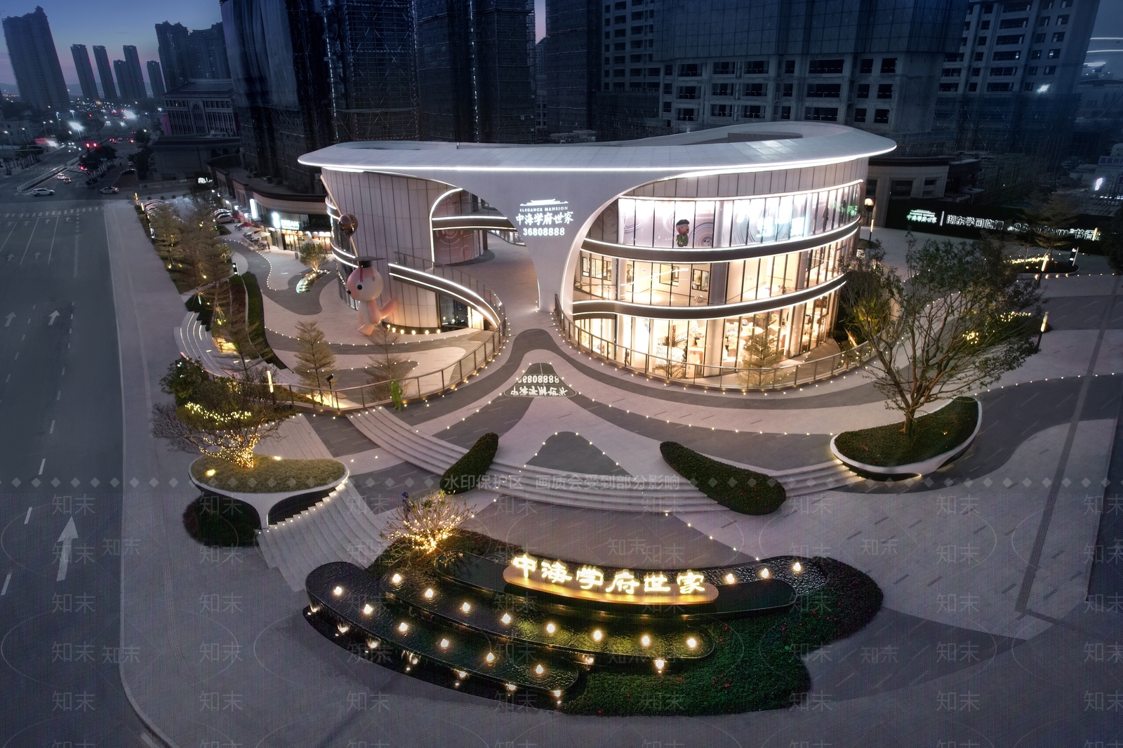 现代商业建筑SU模型精品下载_SketchUp模型_知末网