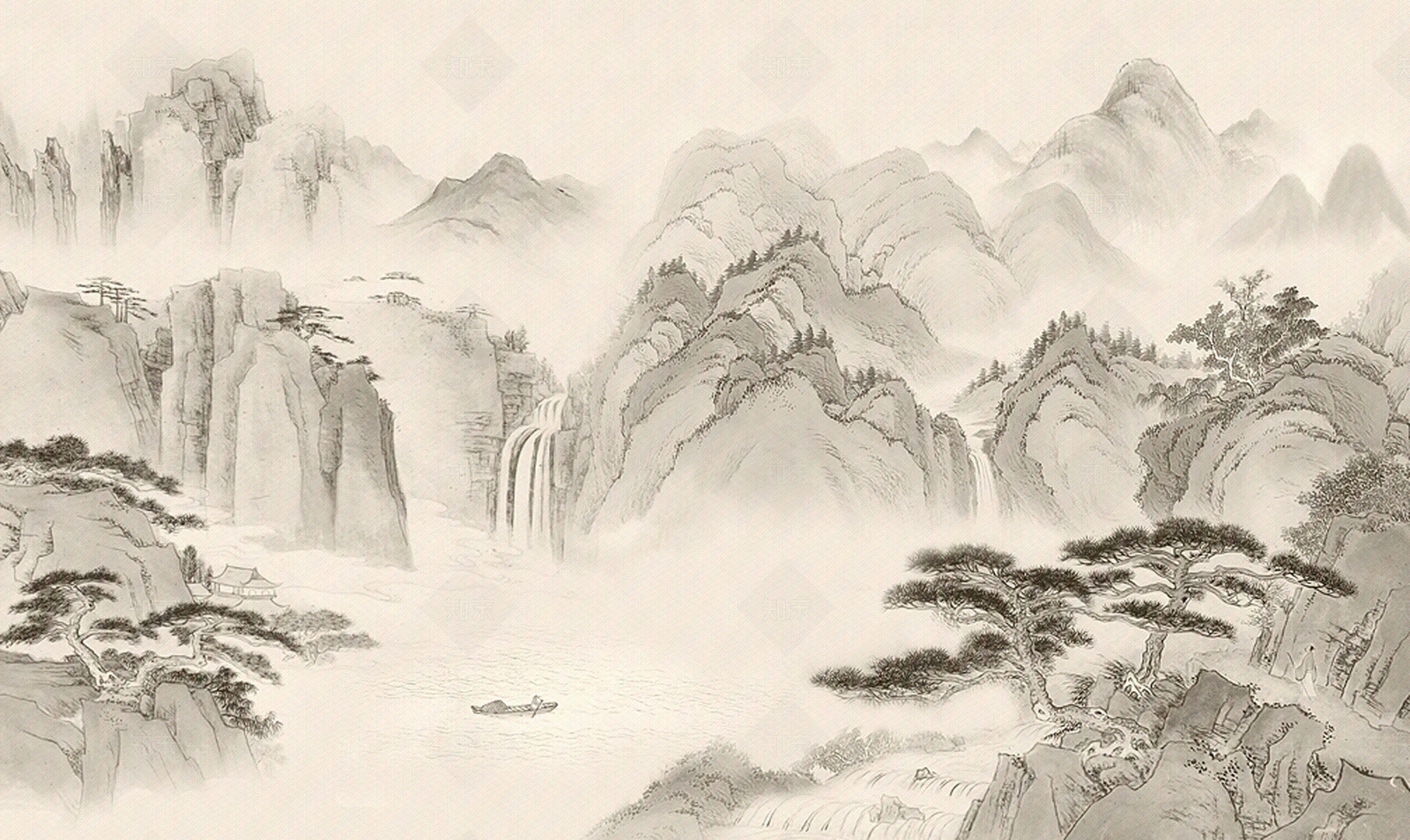 山水画贴图材质精品下载_VRay贴图_知末网