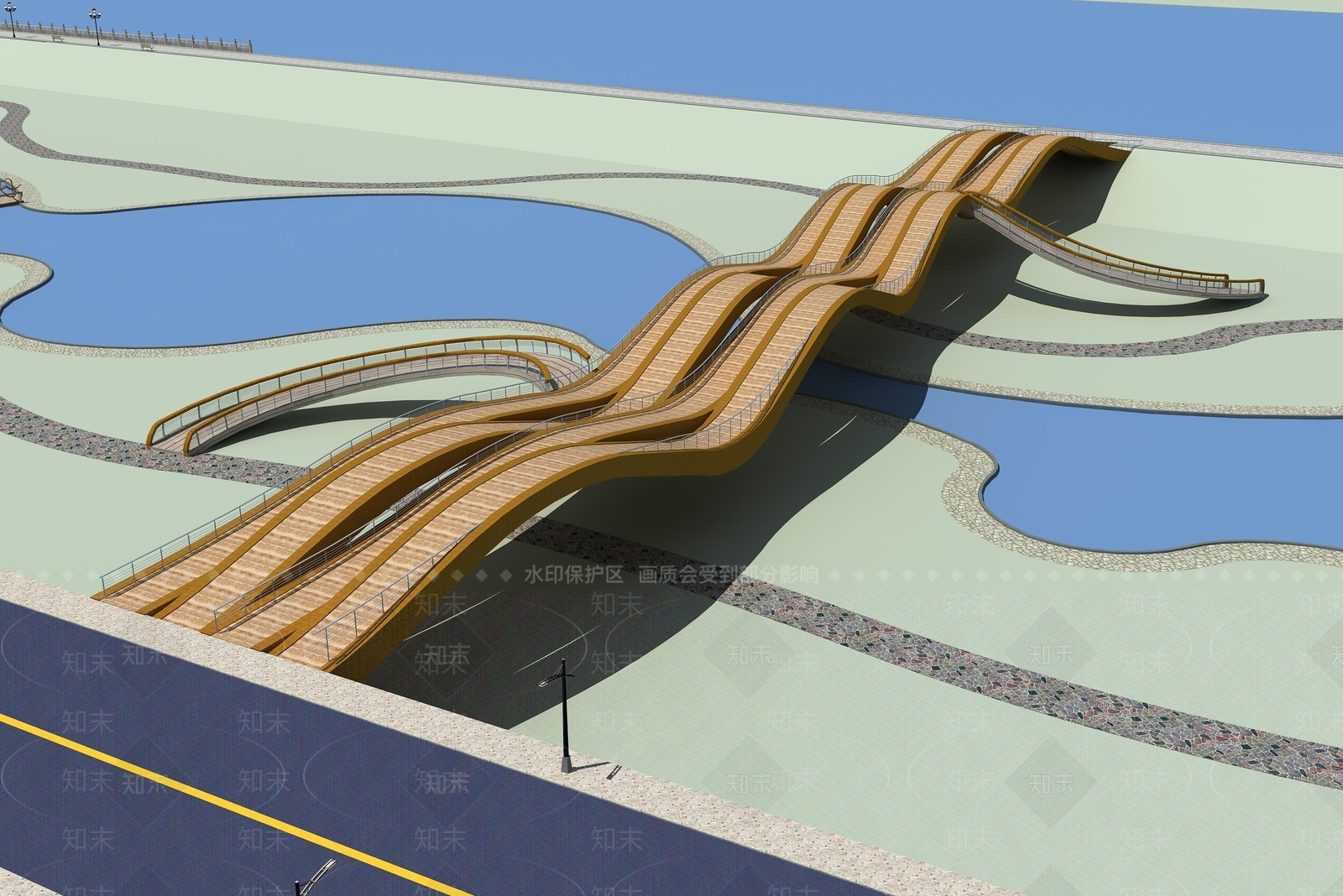 现代防浪墙3D模型下载【ID:1139823847】