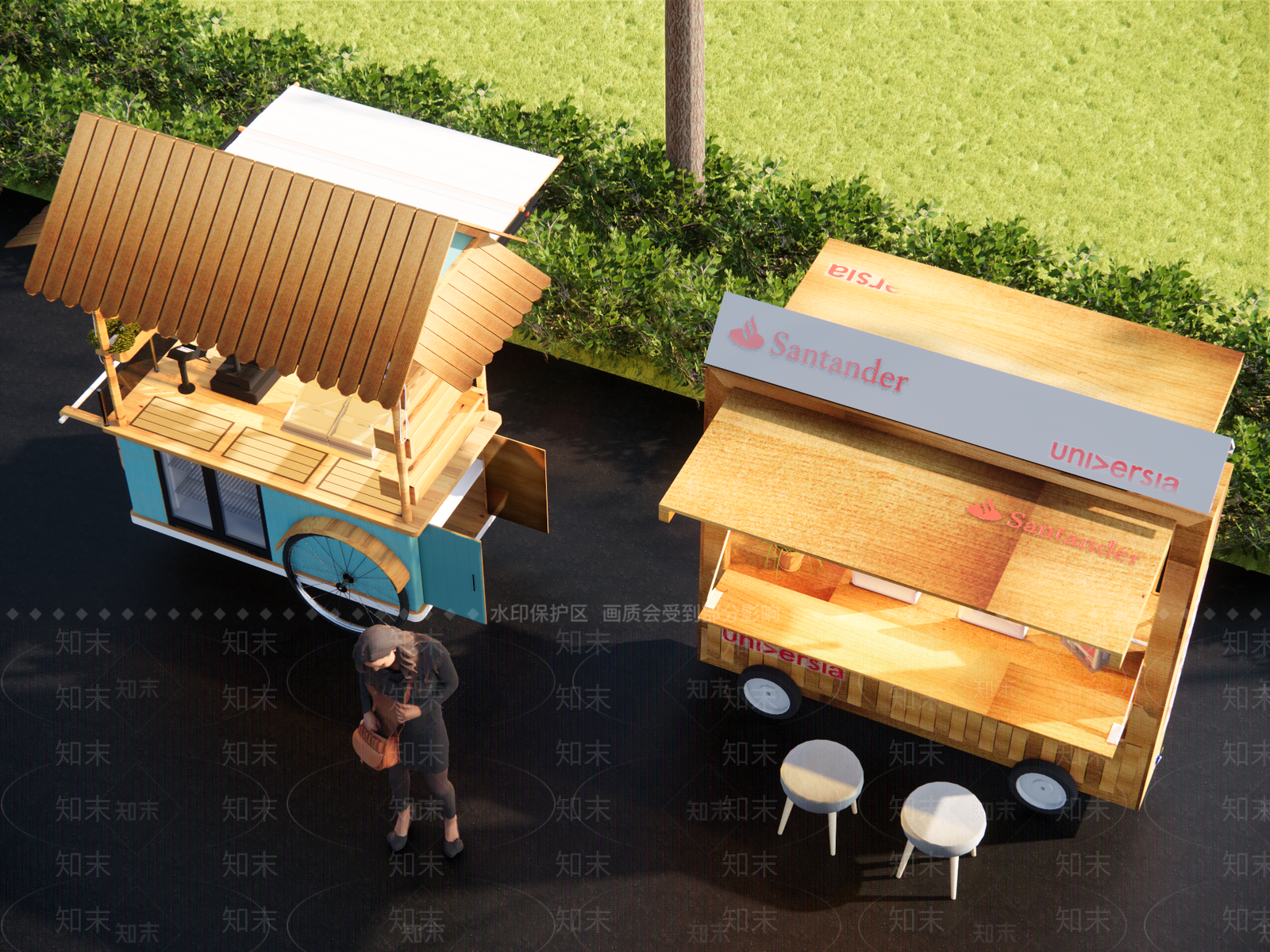 现代摊位SU模型下载【ID:1139830737】
