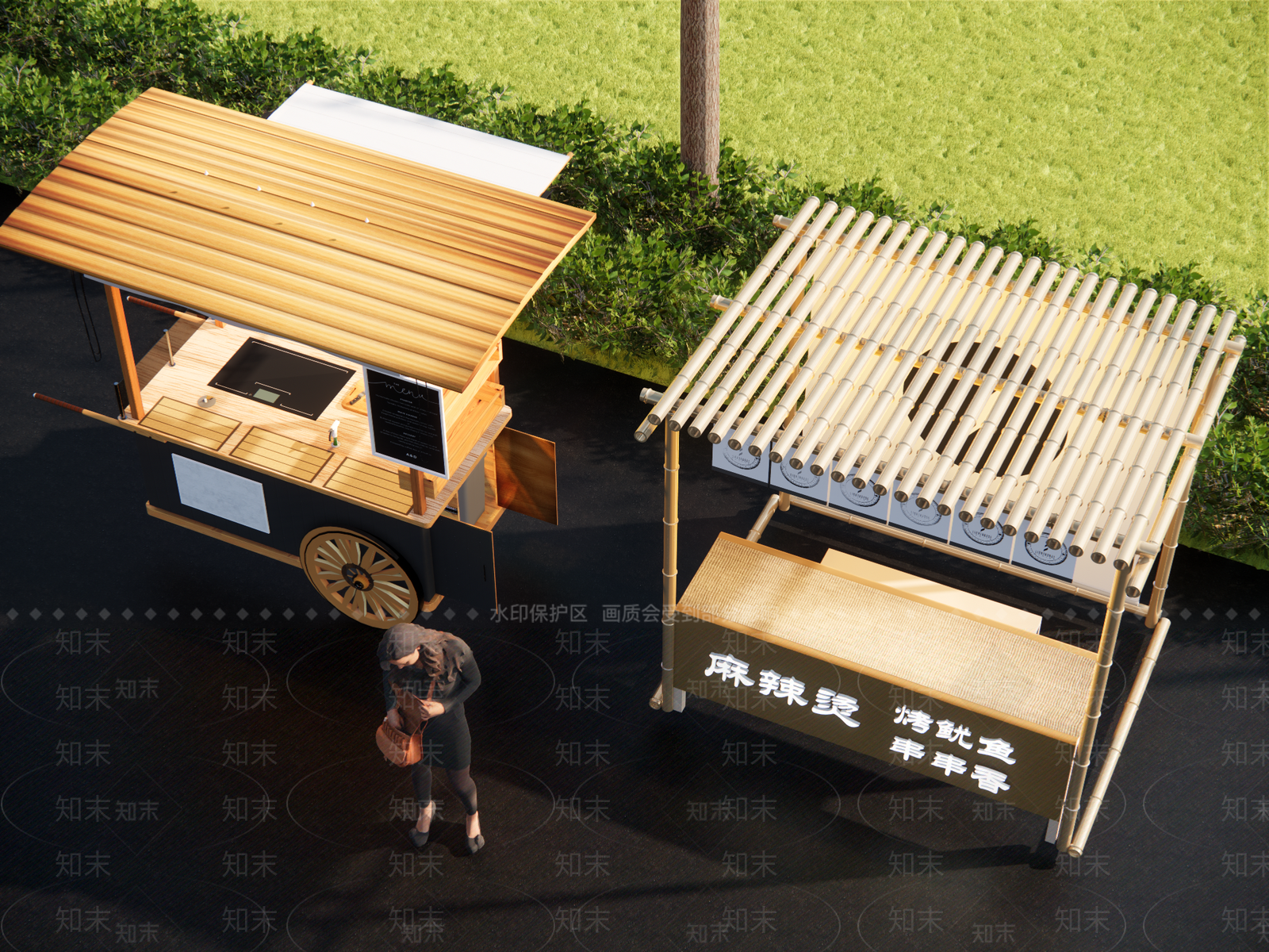 现代摊位SU模型下载【ID:1139831356】