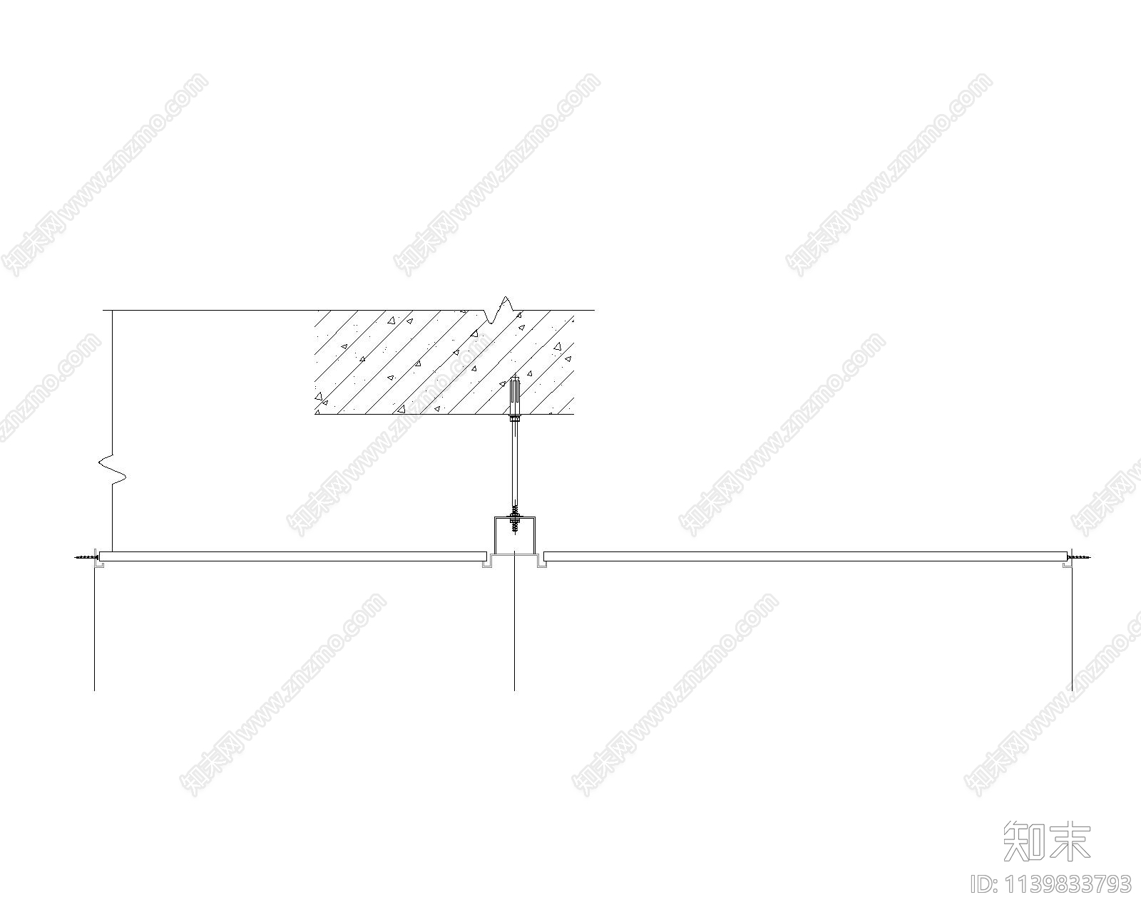 办公楼走廊洞洞板吊顶cad施工图下载【ID:1139833793】