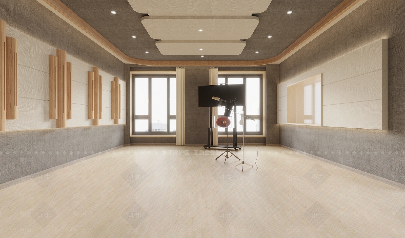 现代录音室SU模型下载【ID:1139845580】