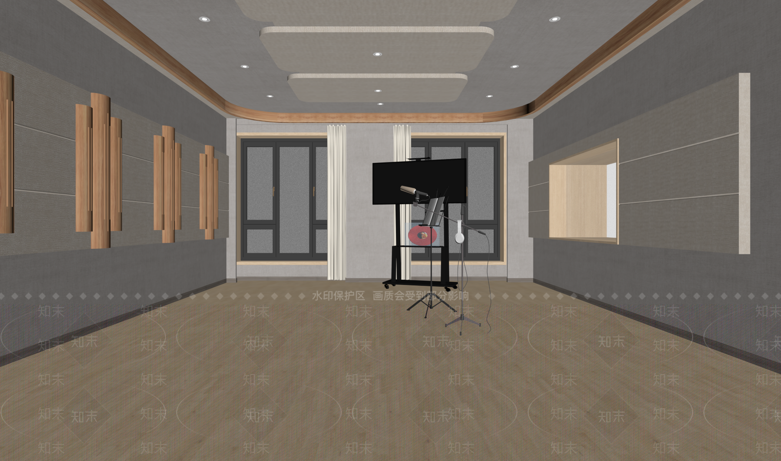 现代录音室SU模型下载【ID:1139845580】