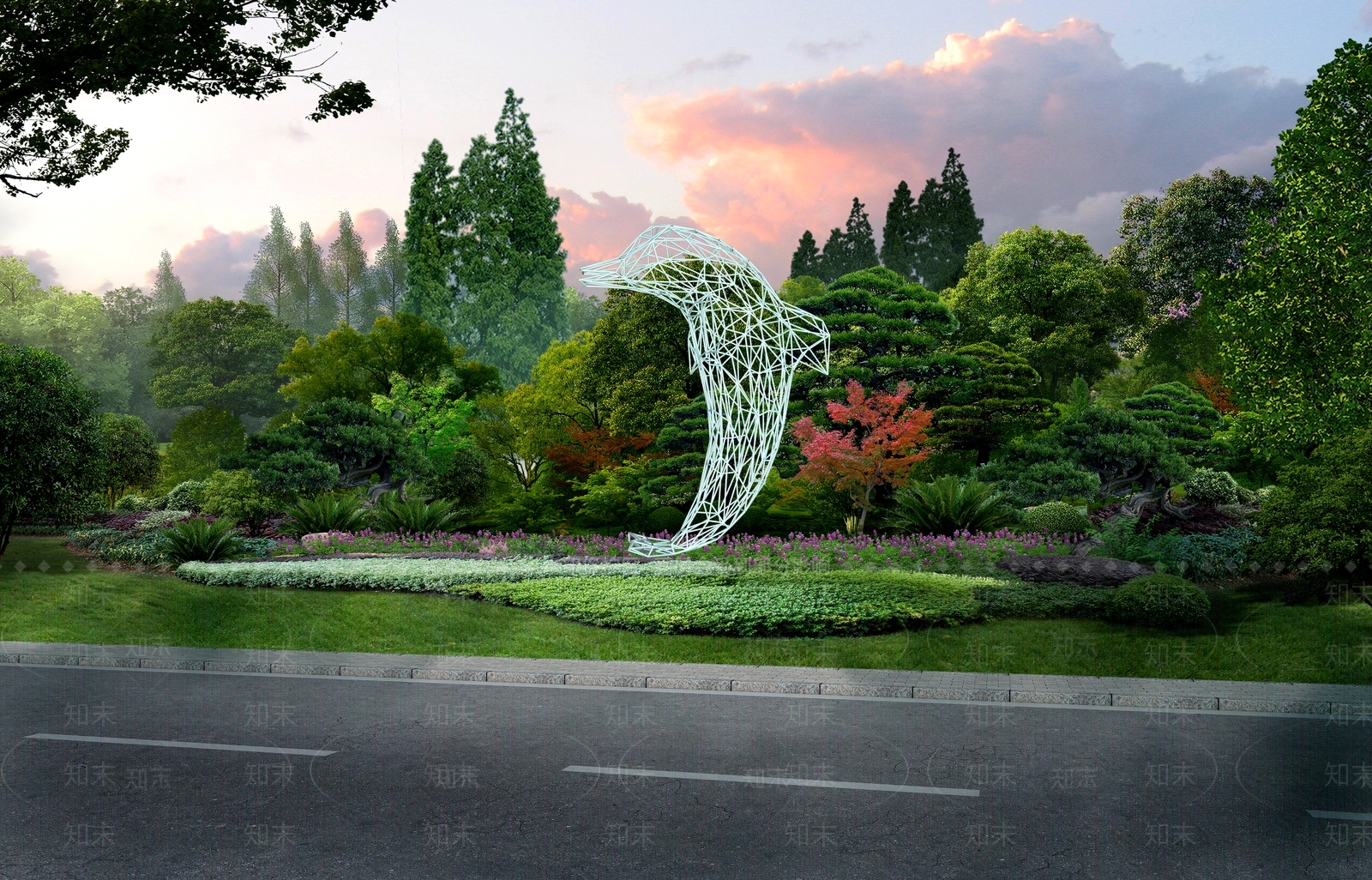 现代镂空鱼小品SU模型下载【ID:1139852869】