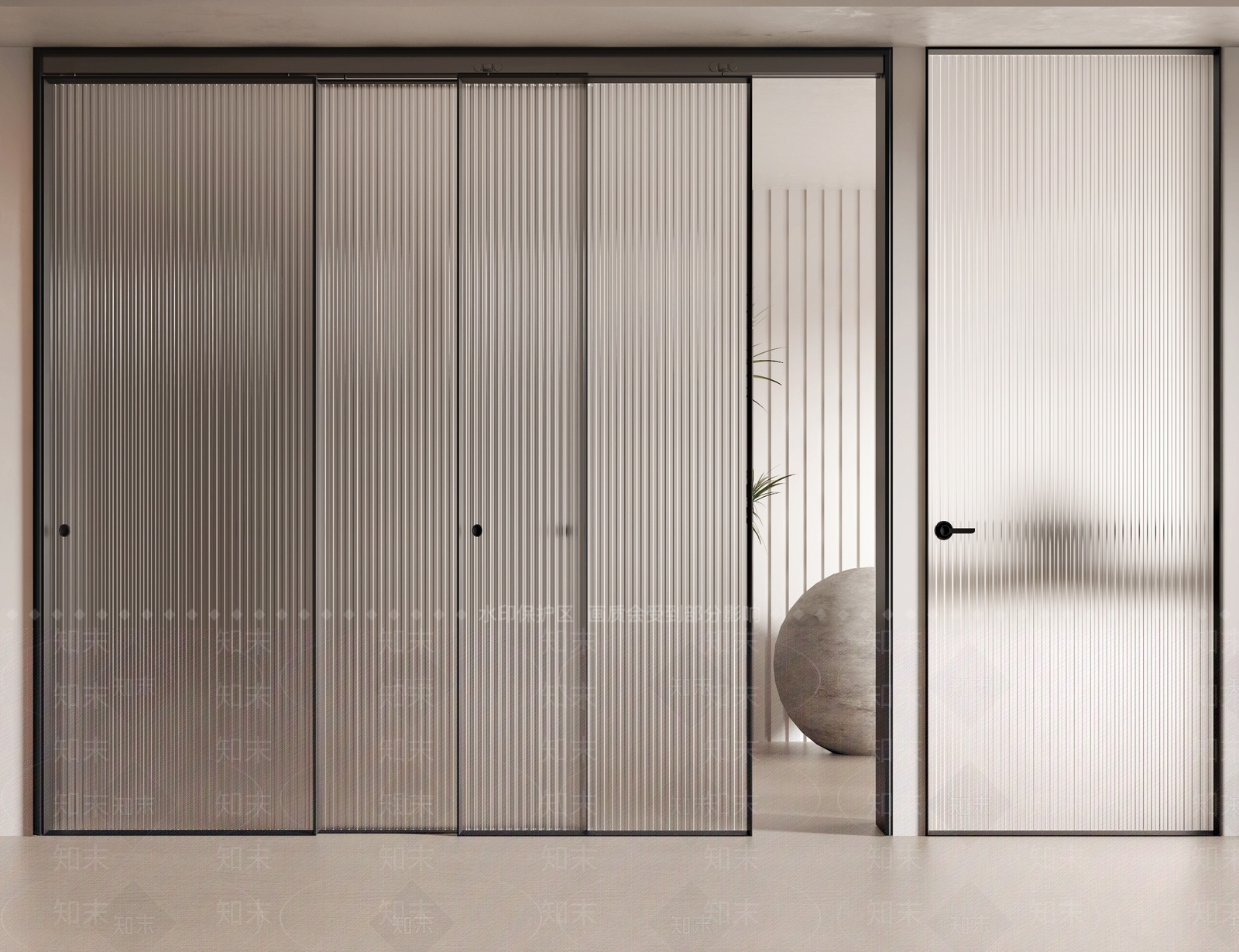 现代办公室推拉门3D模型下载【ID:1139856510】