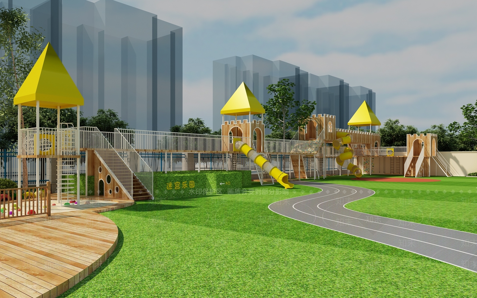 现代学校外观3D模型下载【ID:1139858822】