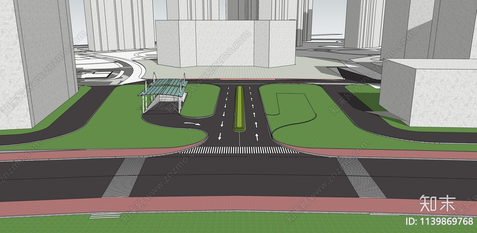 现代道路SU模型下载【ID:1139869768】