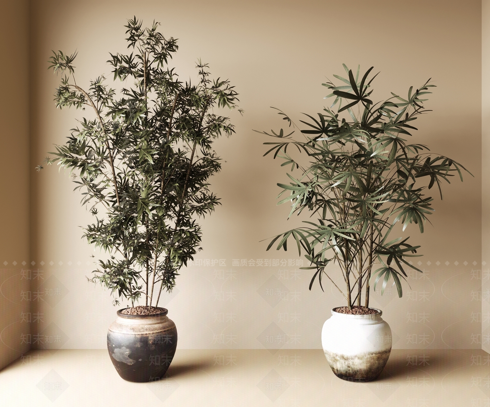 绿植盆栽3D模型下载【ID:1139873829】