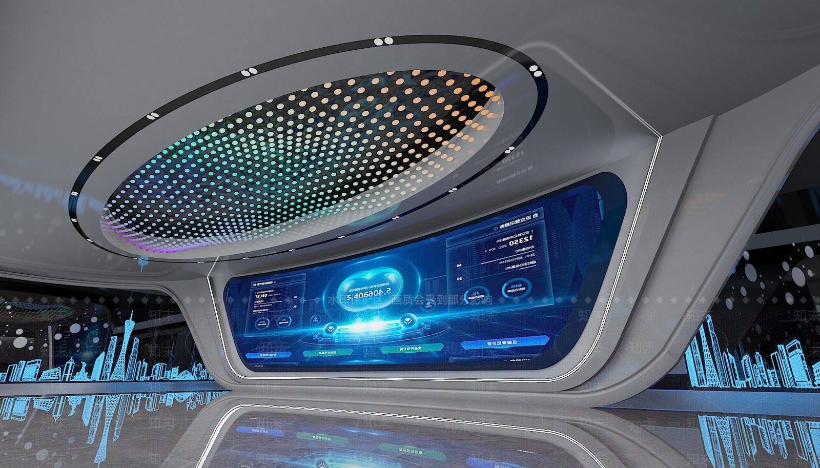 现代科技数字展厅3D模型下载【ID:1139874417】